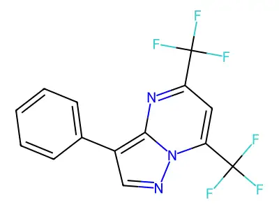 3-Phenyl-5,7-bis(trifluoromethyl)pyrazolo[1,5-a]pyrimidine structure