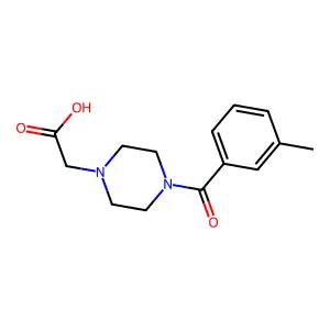 [4-(3-Methyl-benzoyl)-piperazin-1-yl]-acetic acid structure