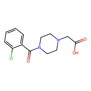 4-(2-Chlorobenzoyl)-1-piperazineacetic acid structure