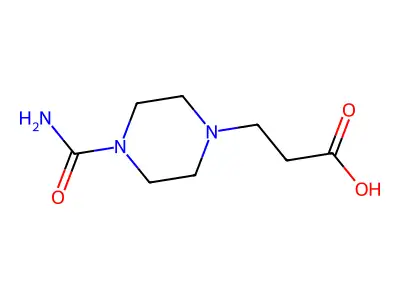 3-(4-Carbamoylpiperazin-1-yl)propanoic acid structure
