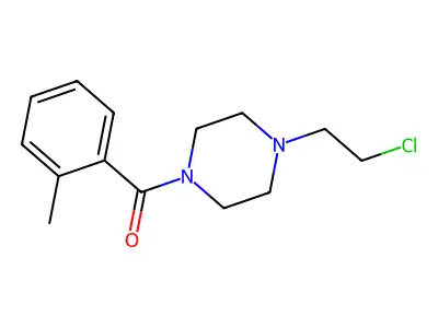 [4-(2-Chloroethyl)-1-piperazinyl](2-methylphenyl)methanone structure