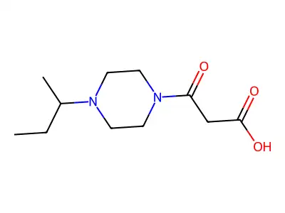3-(4-(sec-Butyl)piperazin-1-yl)-3-oxopropanoic acid structure