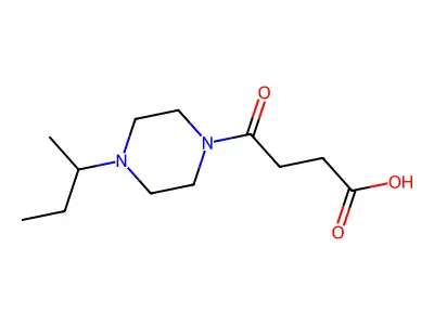 4-(4-sec-Butylpiperazin-1-yl)-4-oxobutanoic acid structure