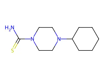 4-Cyclohexylpiperazine-1-carbothioamide structure