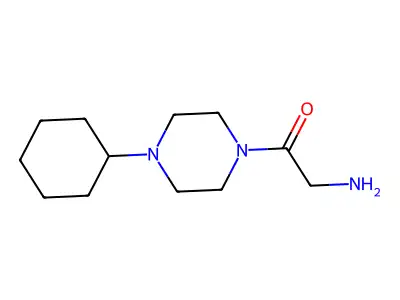 2-Amino-1-(4-cyclohexylpiperazin-1-yl)ethanone structure