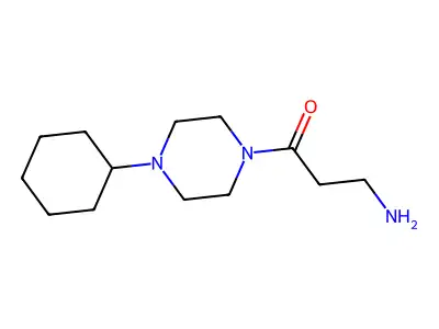 3-Amino-1-(4-cyclohexylpiperazin-1-yl)propan-1-one structure