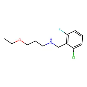 N-(2-chloro-6-fluorobenzyl)-N-(3-ethoxypropyl)amine structure