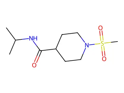 1-methylsulfonyl-N-propan-2-ylpiperidine-4-carboxamide structure