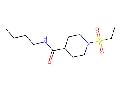 N-butyl-1-(ethylsulfonyl)piperidine-4-carboxamide structure