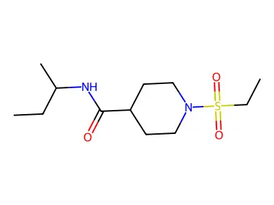 N-(sec-butyl)-1-(ethylsulfonyl)piperidine-4-carboxamide structure