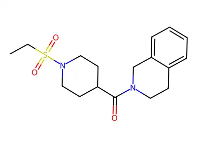3,4-dihydro-1H-isoquinolin-2-yl-(1-ethylsulfonyl-4-piperidinyl)methanone structure
