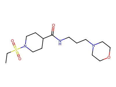 1-ethylsulfonyl-N-(3-morpholin-4-ylpropyl)piperidine-4-carboxamide structure