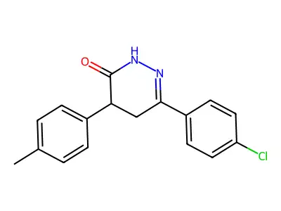 6-(4-chlorophenyl)-4-(4-methylphenyl)-4,5-dihydro-3(2H)-pyridazinone structure