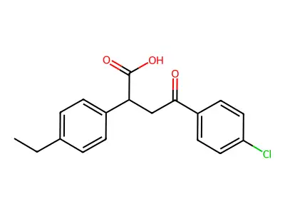 4-(4-Chlorophenyl)-2-(4-ethylphenyl)-4-oxobutanoic acid structure