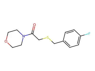 2-[(4-Fluorobenzyl)sulfanyl]-1-(morpholin-4-yl)ethanone structure