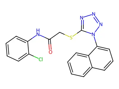 N-(2-chlorophenyl)-2-(1-naphthalen-1-yltetrazol-5-yl)sulfanylacetamide structure