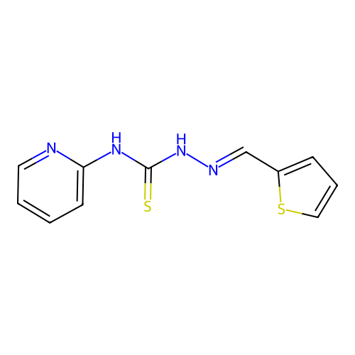 2-Thiophenecarbaldehyde N-(2-pyridinyl)thiosemicarbazone structure