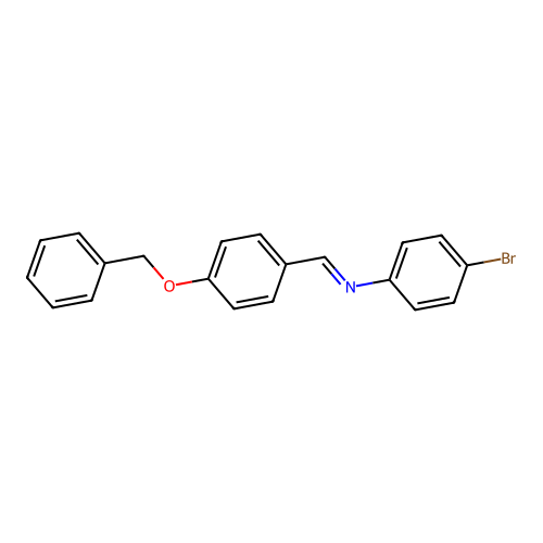N-{(E)-[4-(benzyloxy)phenyl]methylidene}-4-bromoaniline structure
