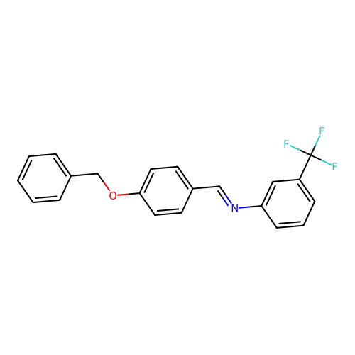 N-{(E)-[4-(benzyloxy)phenyl]methylidene}-3-(trifluoromethyl)aniline structure
