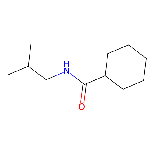 N-(2-methylpropyl)cyclohexanecarboxamide structure