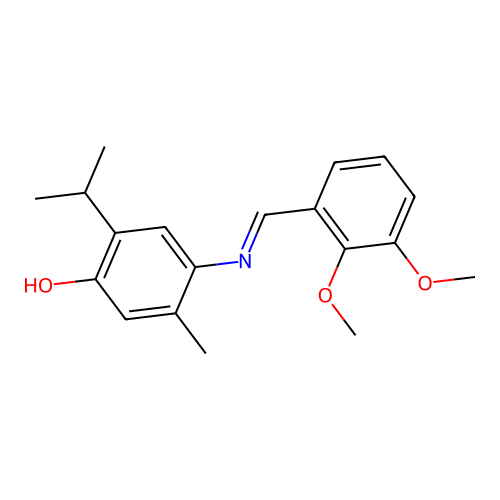 4-[(2,3-Dimethoxyphenyl)methylideneamino]-5-methyl-2-propan-2-ylphenol structure