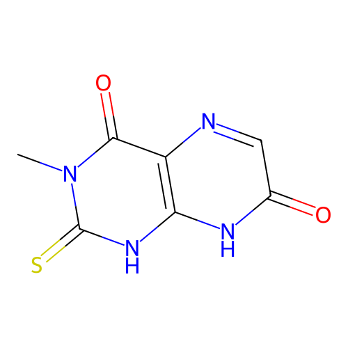 3-methyl-2-thioxo-2,3-dihydro-4,7(1H,8H)-pteridinedione structure