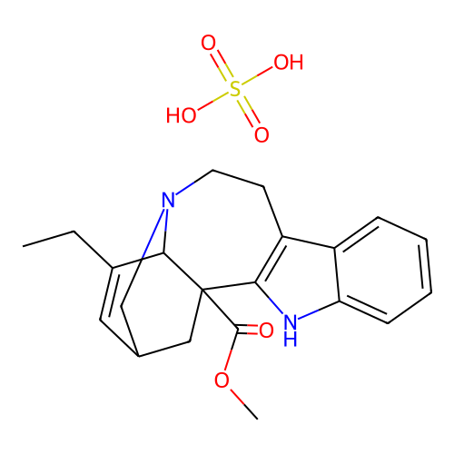 Catharanthine sulfate structure