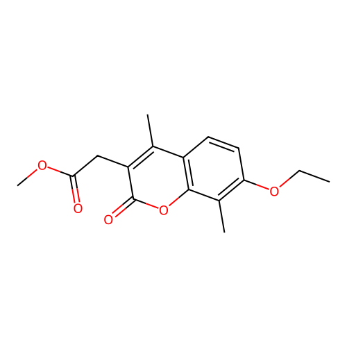 methyl (7-ethoxy-4,8-dimethyl-2-oxo-2H-chromen-3-yl)acetate structure