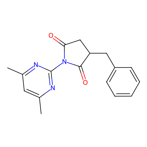 3-Benzyl-1-(4,6-dimethylpyrimidin-2-yl)pyrrolidine-2,5-dione structure