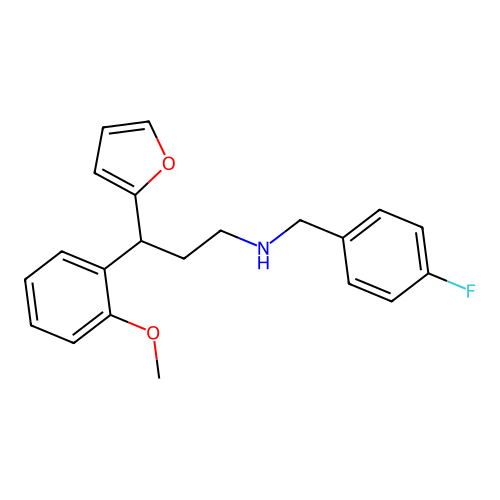 N-(4-fluorobenzyl)-3-(furan-2-yl)-3-(2-methoxyphenyl)propan-1-amine structure