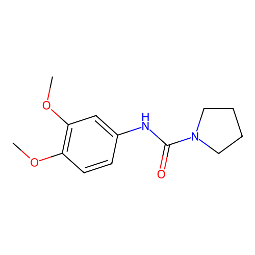 N-(3,4-dimethoxyphenyl)-1-pyrrolidinecarboxamide structure