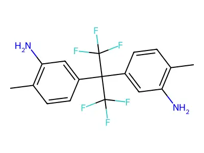 2,2-Bis(3-amino-4-methylphenyl)hexafluoropropane structure