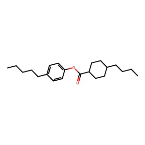 4-Pentylphenyl trans-4-butyl-cyclohexanecarboxylate structure
