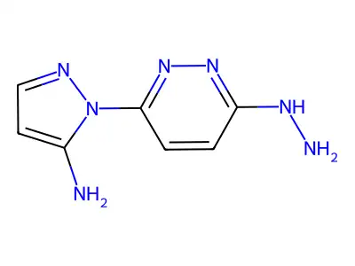 3(2H)-Pyridazinone, 6-(5-amino-1H-pyrazol-1-yl)-, hydrazone structure