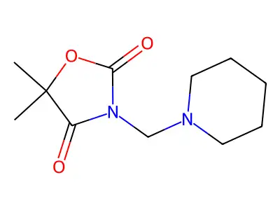 2,4-Oxazolidinedione, 5,5-dimethyl-3-(piperidinomethyl)- structure
