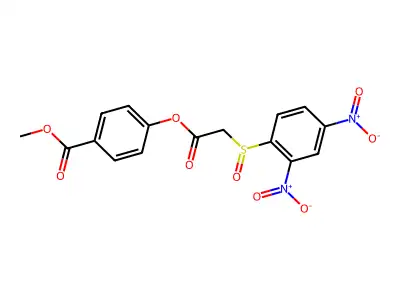 Methyl 4-[2-(2,4-dinitrophenyl)sulfinylacetyl]oxybenzoate structure