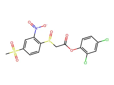 2,4-Dichlorophenyl [4-(methanesulfonyl)-2-nitrobenzene-1-sulfinyl]acetate structure
