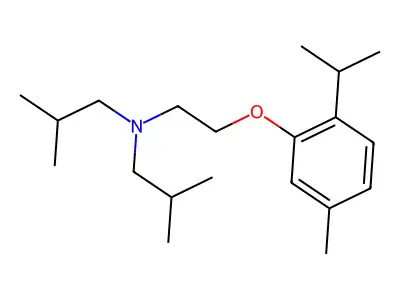2-Methyl-N-{2-[5-methyl-2-(propan-2-yl)phenoxy]ethyl}-N-(2-methylpropyl)propan-1-amine structure