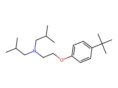 N-[2-(4-tert-butylphenoxy)ethyl]-2-methyl-N-(2-methylpropyl)propan-1-amine structure
