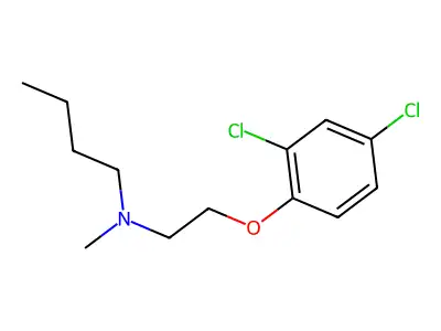 N-[2-(2,4-dichlorophenoxy)ethyl]-N-methylbutan-1-amine structure