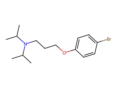 3-(4-bromophenoxy)-N,N-di(propan-2-yl)propan-1-amine structure