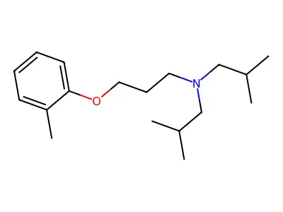 2-methyl-N-[3-(2-methylphenoxy)propyl]-N-(2-methylpropyl)propan-1-amine structure
