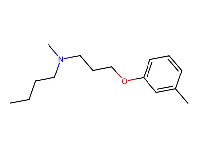 N-methyl-N-[3-(3-methylphenoxy)propyl]butan-1-amine structure