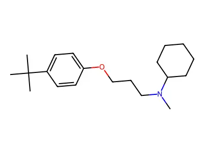 N-[3-(4-tert-butylphenoxy)propyl]-N-methylcyclohexanamine structure