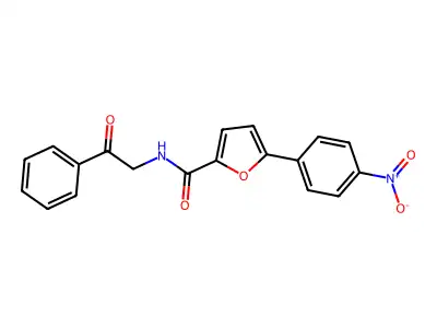 5-(4-Nitrophenyl)-N-(2-oxo-2-phenylethyl)furan-2-carboxamide structure