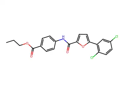Propyl 4-[[5-(2,5-dichlorophenyl)furan-2-carbonyl]amino]benzoate structure