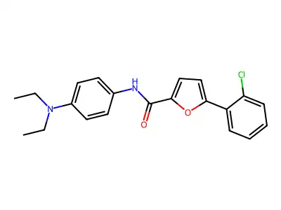 5-(2-chlorophenyl)-N-[4-(diethylamino)phenyl]furan-2-carboxamide structure