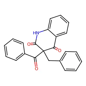 3-benzoyl-3-benzyl-1H-quinoline-2,4-dione structure