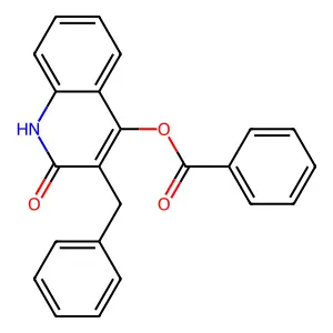 (3-benzyl-2-oxo-1H-quinolin-4-yl) benzoate structure