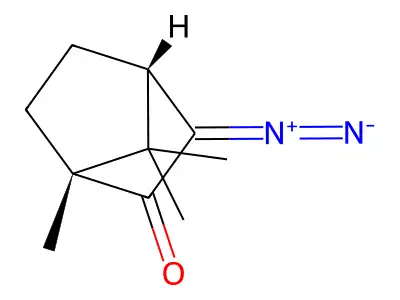 3-Diazobornane-2-one structure